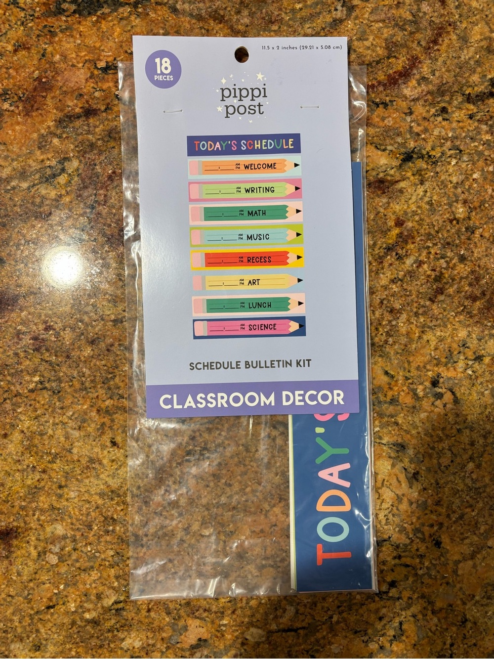 Pippi Post Classroom Decor Schedule Bulletin Kit - 18 Pieces - New